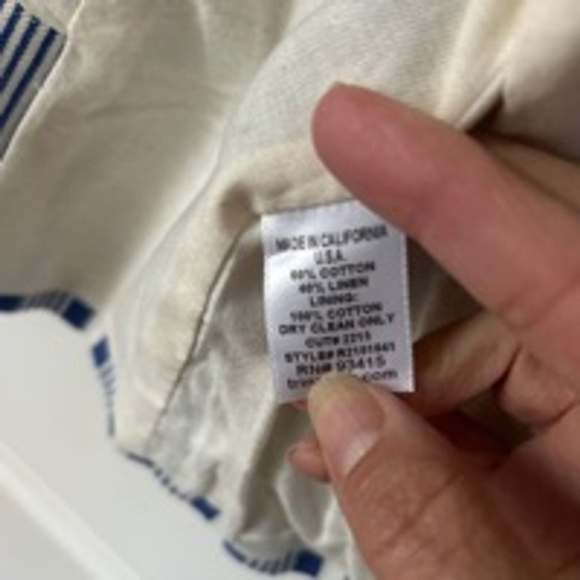 Women's Trina Turk Blue & White Striped Blazer Size 2 - Picture 5 of 7